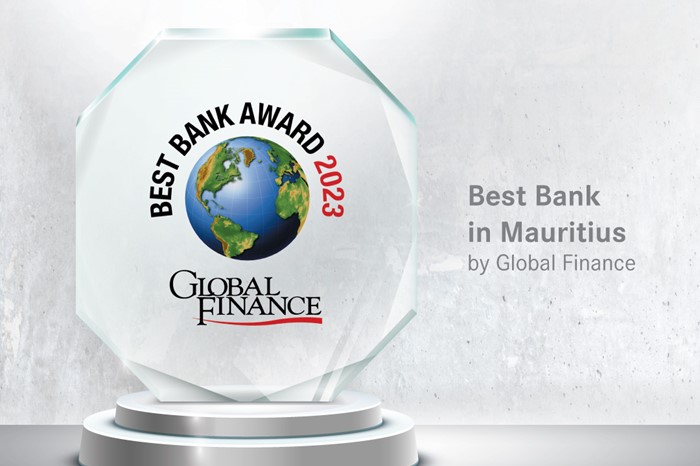 AfrAsia Bank decroche, pour la deuxieme annee consecutive, le titre de la Meilleure Banque a Maurice 2023, par les Global Finance Awards