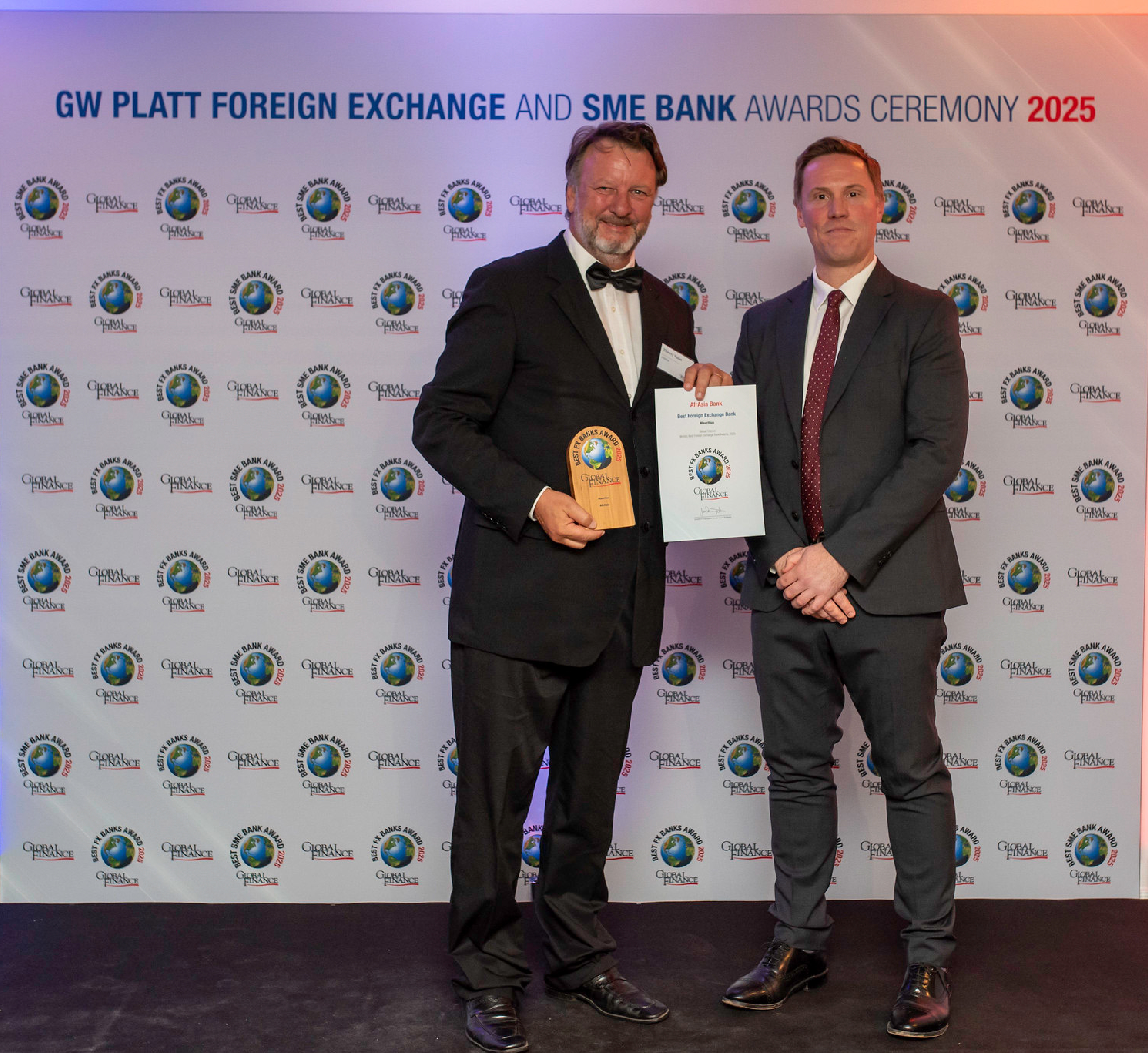 AfrAsia Bank wins “Best FX Bank in Mauritius 2025” from Global Finance.
