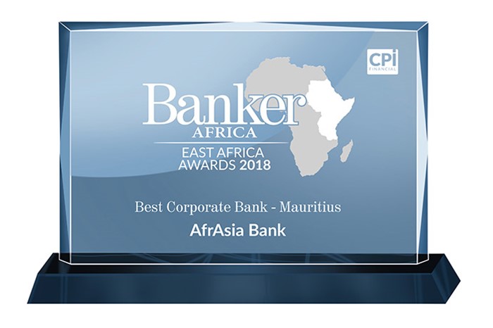 AfrAsia décroche le prix de la meilleure banque d'entreprise 2018 pour la deuxième année consécutive.