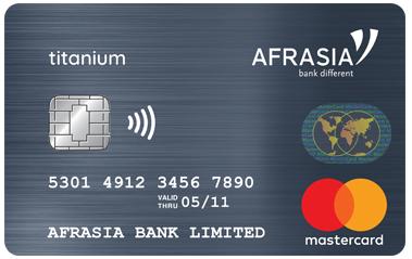 Carte de crédit Titanium Mastercard - AfrAsia Bank Mauritius