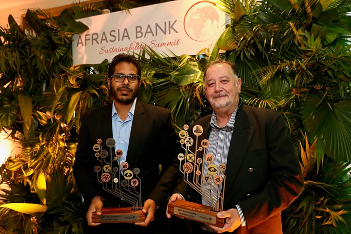 RHT Bus Services Ltd and LEAL & Co Ltd recognised as the winners of the first edition of the AfrAsia Bank Sustainability Awards
