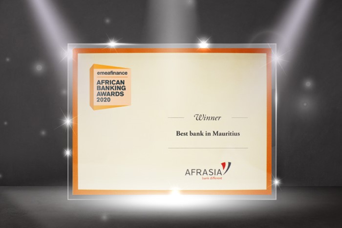 AfrAsia Bank élue meilleure banque de Maurice pour la 4eme année consécutive par EMEA Finance